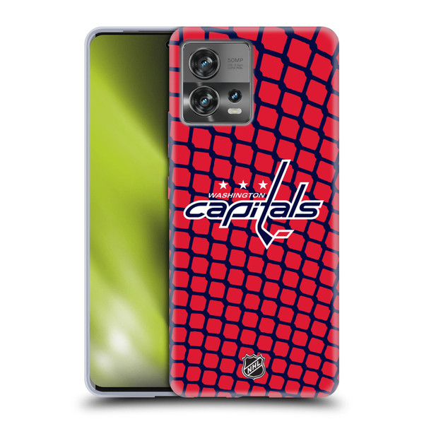 NHL Washington Capitals Net Pattern Soft Gel Case for Motorola Moto Edge 30 Fusion