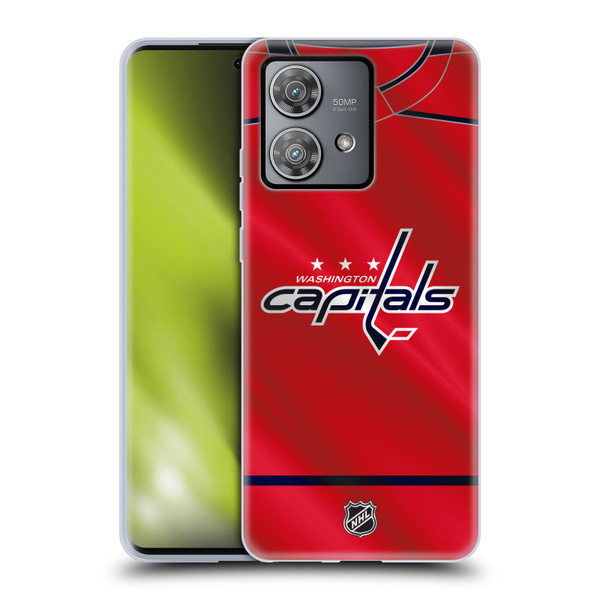NHL Washington Capitals Jersey Soft Gel Case for Motorola Edge 40 Neo 5G