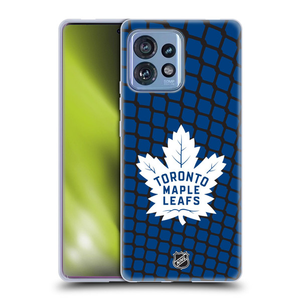 NHL Toronto Maple Leafs Net Pattern Soft Gel Case for Motorola Moto Edge 40 Pro