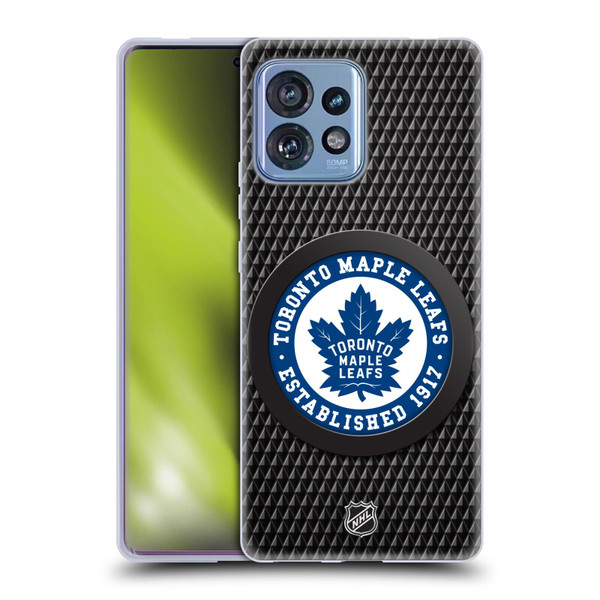 NHL Toronto Maple Leafs Puck Texture Soft Gel Case for Motorola Moto Edge 40 Pro