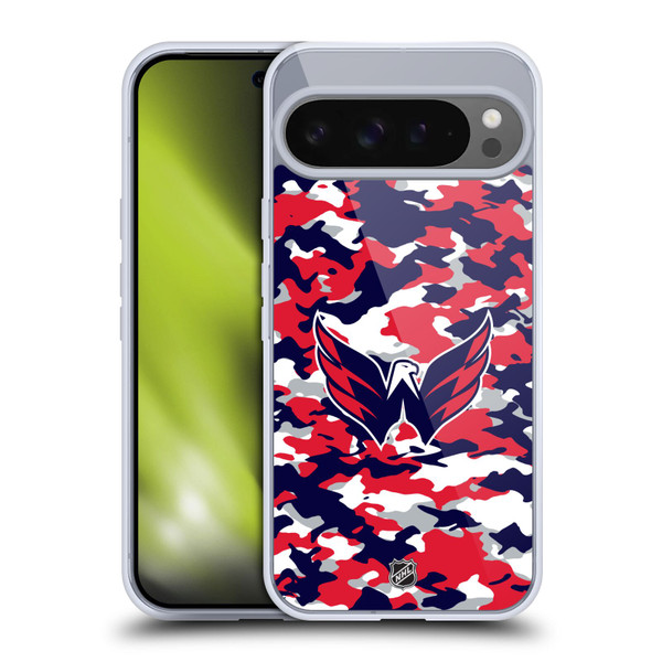 NHL Washington Capitals Camouflage Soft Gel Case for Google Pixel 9 Pro XL
