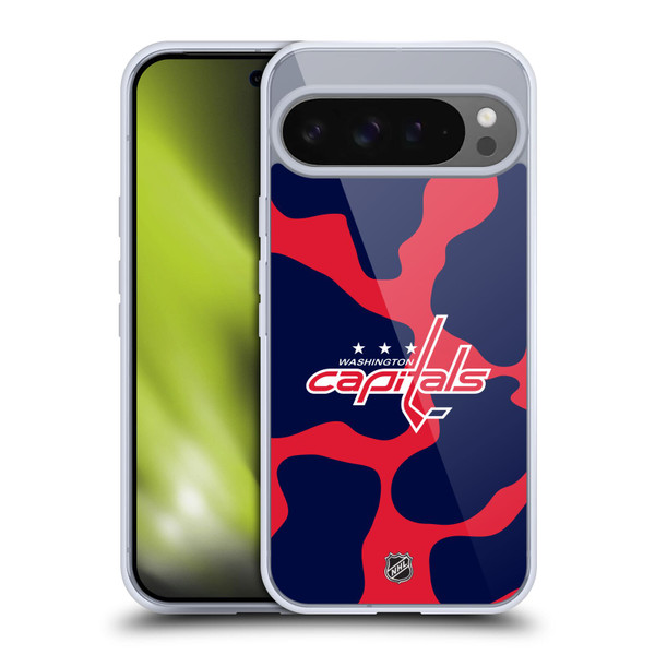 NHL Washington Capitals Cow Pattern Soft Gel Case for Google Pixel 9 Pro XL