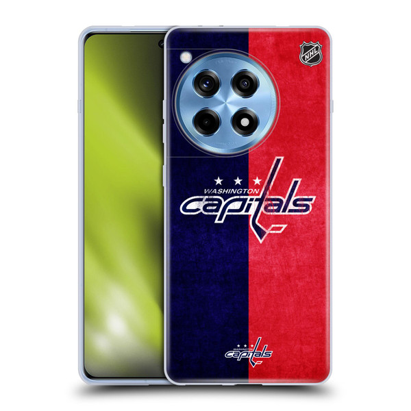NHL Washington Capitals Half Distressed Soft Gel Case for OPPO OnePlus Ace 3 5G