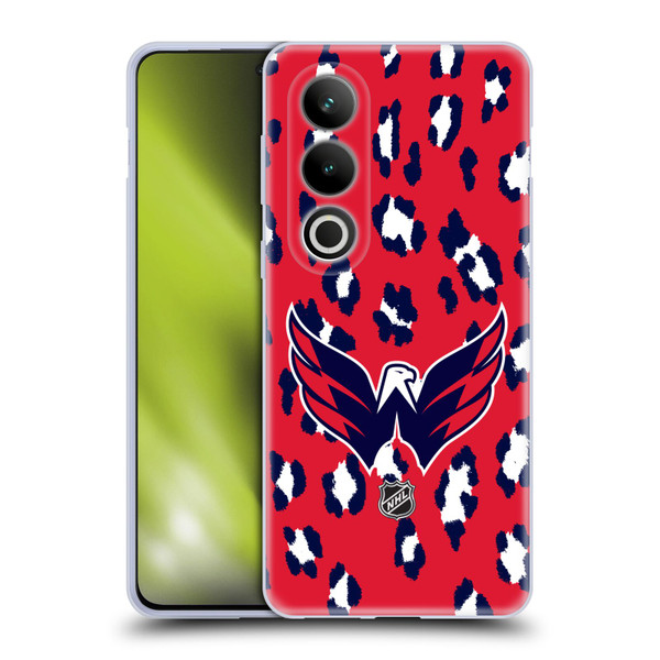 NHL Washington Capitals Leopard Pattern Soft Gel Case for OPPO OnePlus Ace 3V 5G
