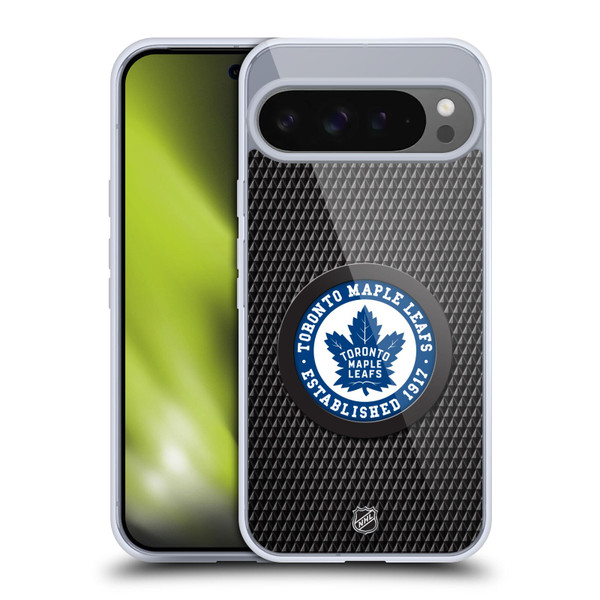 NHL Toronto Maple Leafs Puck Texture Soft Gel Case for Google Pixel 9 Pro XL