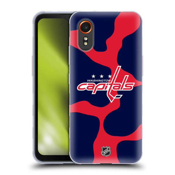 NHL Washington Capitals Cow Pattern Soft Gel Case for Samsung Galaxy Xcover7 5G