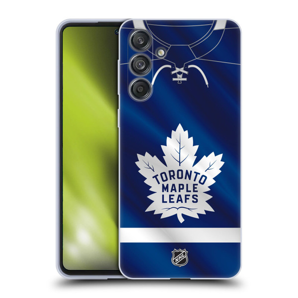 NHL Toronto Maple Leafs Jersey Soft Gel Case for Samsung Galaxy M55 5G