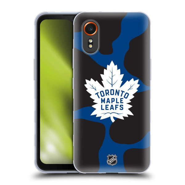 NHL Toronto Maple Leafs Cow Pattern Soft Gel Case for Samsung Galaxy Xcover7 5G