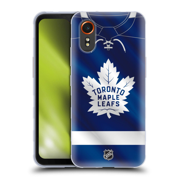 NHL Toronto Maple Leafs Jersey Soft Gel Case for Samsung Galaxy Xcover7 5G