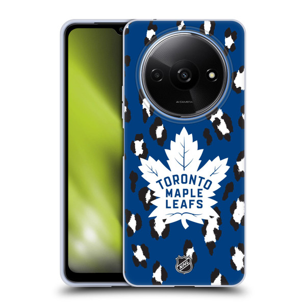 NHL Toronto Maple Leafs Leopard Patten Soft Gel Case for Xiaomi Redmi A3