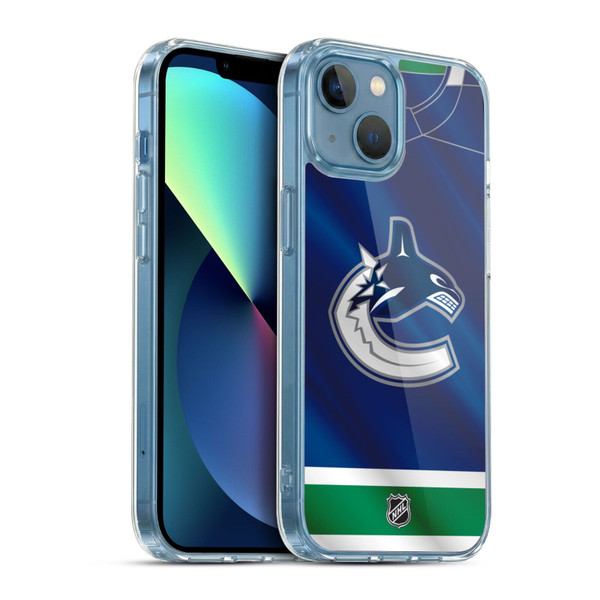 NHL Vancouver Canucks Jersey Soft Gel Case for Apple iPhone 13 Mini & MagSafe