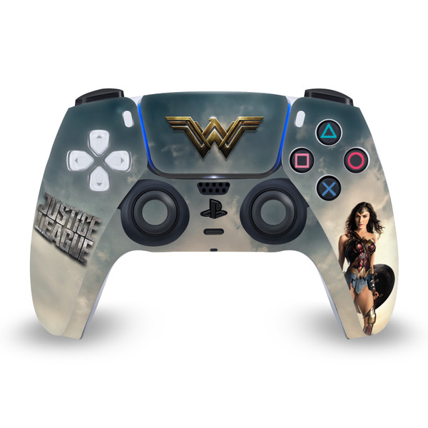 Justice League Movie Logo And Character Art Wonder Woman Poster Vinyl Sticker Skin Decal Cover for Sony PS5 Sony DualSense Controller