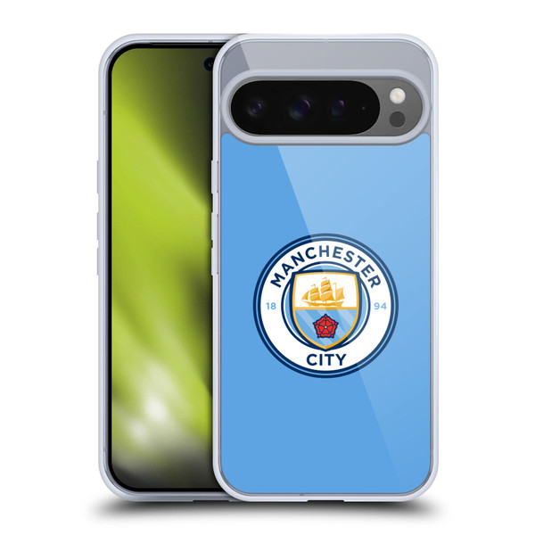 Manchester City Man City FC Badge Blue Full Colour Soft Gel Case for Google Pixel 9 Pro XL