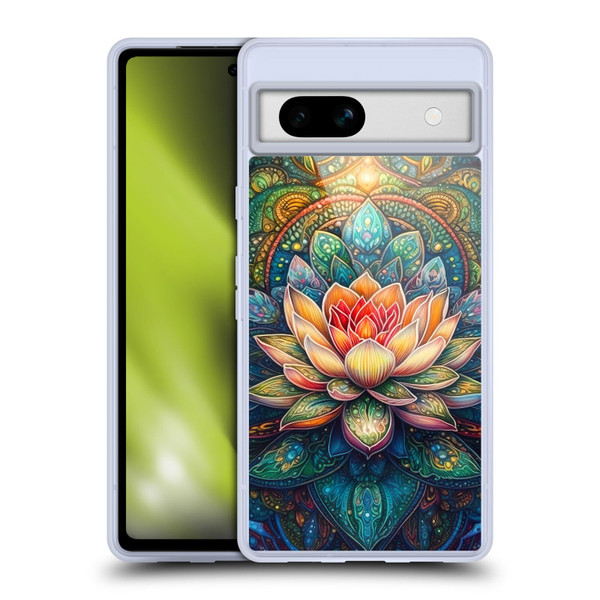 Mark Ashkenazi Multicolor Florals Lotus Soft Gel Case for Google Pixel 7a