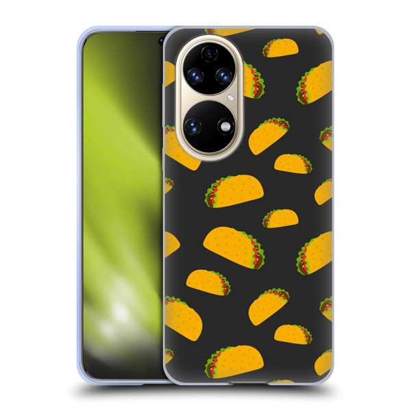 PLdesign Food Patterns Cool Fun Taco Soft Gel Case for Huawei P50