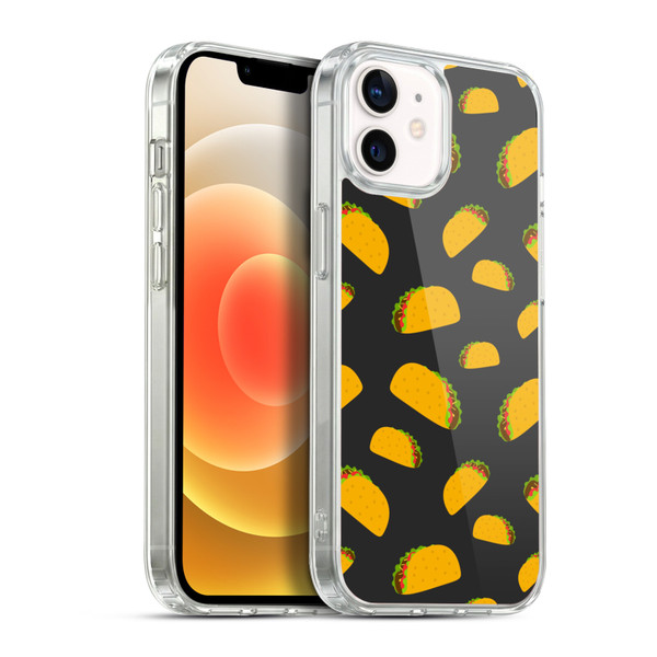 PLdesign Food Patterns Cool Fun Taco Soft Gel Case for Apple iPhone 12 / iPhone 12 Pro & MagSafe