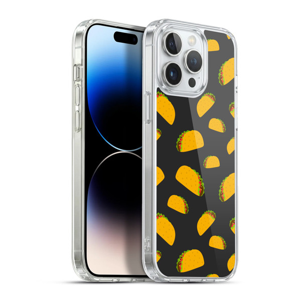 PLdesign Food Patterns Cool Fun Taco Soft Gel Case for Apple iPhone 13 Pro Max & MagSafe