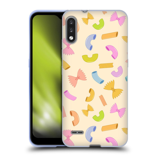 PLdesign Food Patterns Macaroni Pasta Colored Soft Gel Case for LG K22