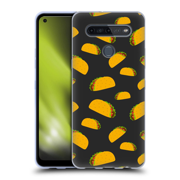 PLdesign Food Patterns Cool Fun Taco Soft Gel Case for LG K51S
