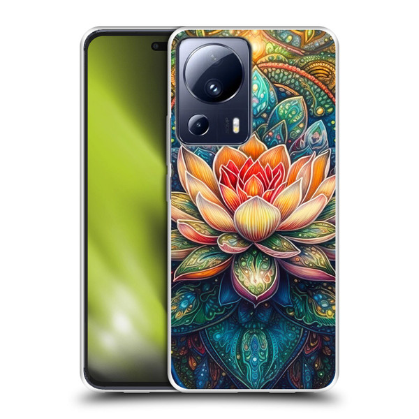 Mark Ashkenazi Multicolor Florals Lotus Soft Gel Case for Xiaomi 13 Lite 5G