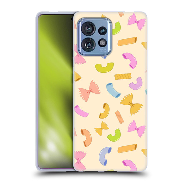 PLdesign Food Patterns Macaroni Pasta Colored Soft Gel Case for Motorola Moto Edge 40 Pro