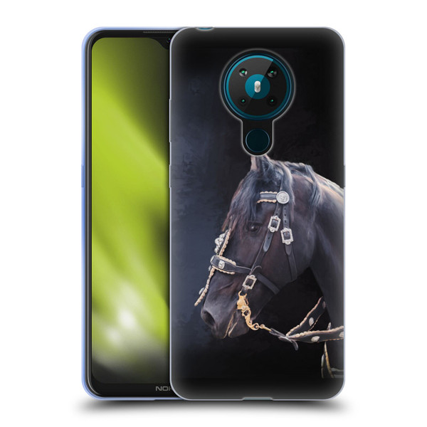 Simone Gatterwe Pegasus And Unicorns Friesian Horse Soft Gel Case for Nokia 5.3