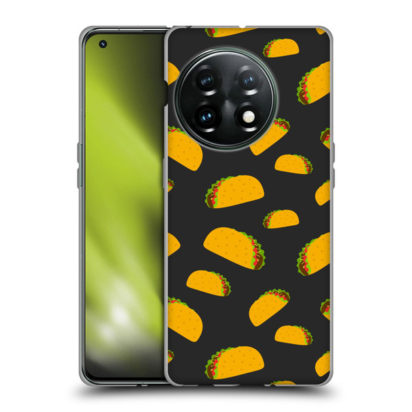 PLdesign Food Patterns Cool Fun Taco Soft Gel Case for OnePlus 11 5G