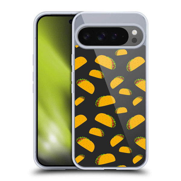 PLdesign Food Patterns Cool Fun Taco Soft Gel Case for Google Pixel 9 Pro XL