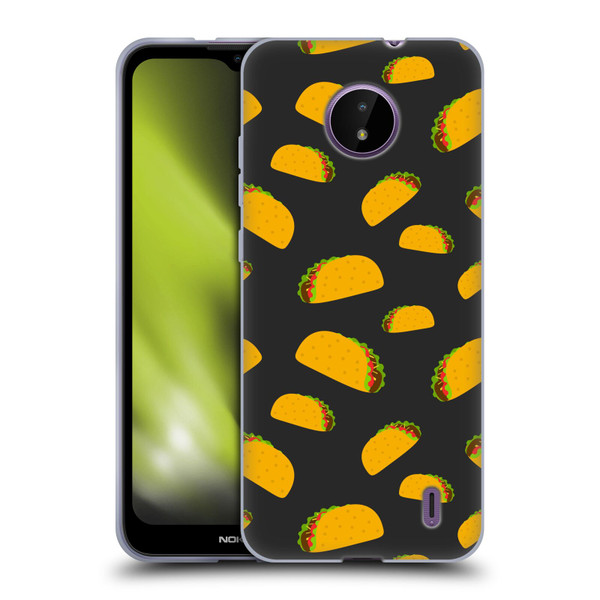 PLdesign Food Patterns Cool Fun Taco Soft Gel Case for Nokia C10 / C20