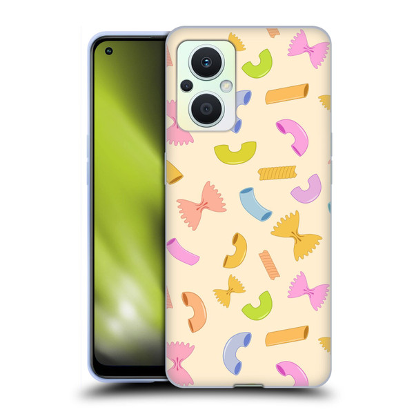 PLdesign Food Patterns Macaroni Pasta Colored Soft Gel Case for OPPO Reno8 Lite