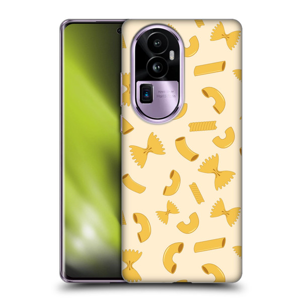 PLdesign Food Patterns Macaroni Pasta Gold Soft Gel Case for OPPO Reno10 Pro+