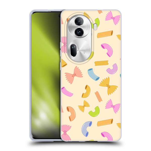 PLdesign Food Patterns Macaroni Pasta Colored Soft Gel Case for OPPO Reno11 Pro