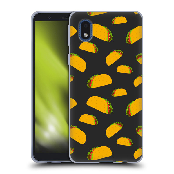 PLdesign Food Patterns Cool Fun Taco Soft Gel Case for Samsung Galaxy A01 Core (2020)