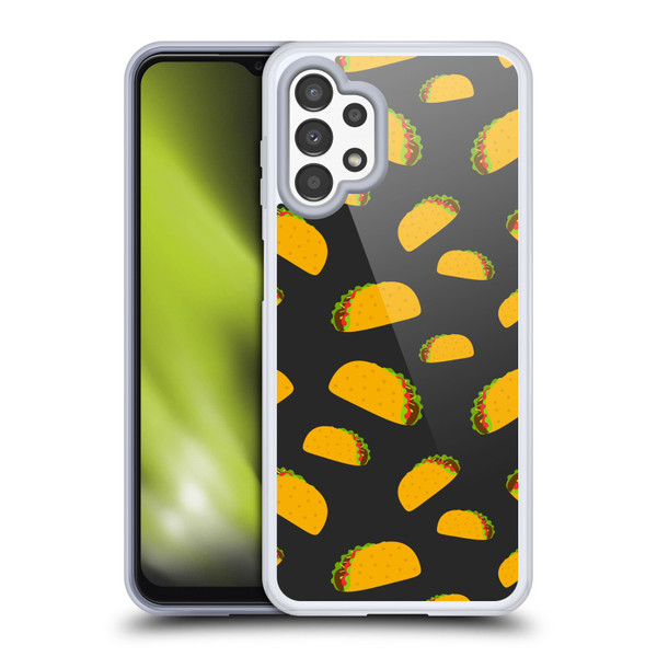 PLdesign Food Patterns Cool Fun Taco Soft Gel Case for Samsung Galaxy A13 (2022)