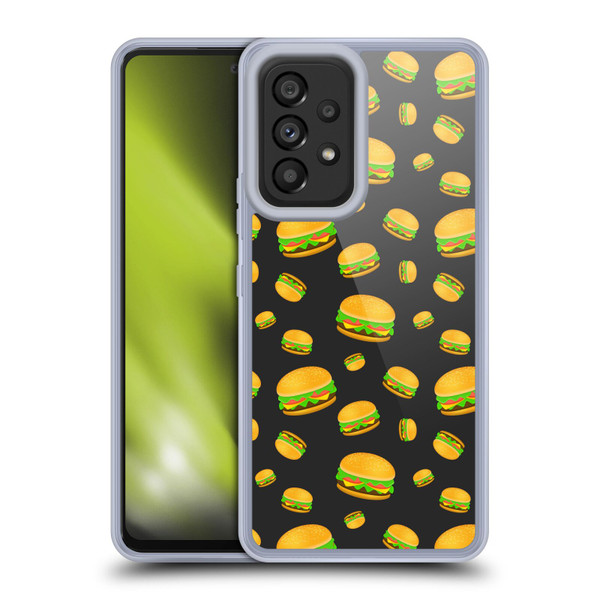 PLdesign Food Patterns Cool Fun Burger Soft Gel Case for Samsung Galaxy A53 5G (2022)