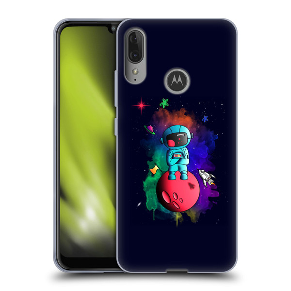 Mark Ashkenazi Various Graphics Space Celebration Soft Gel Case for Motorola Moto E6 Plus