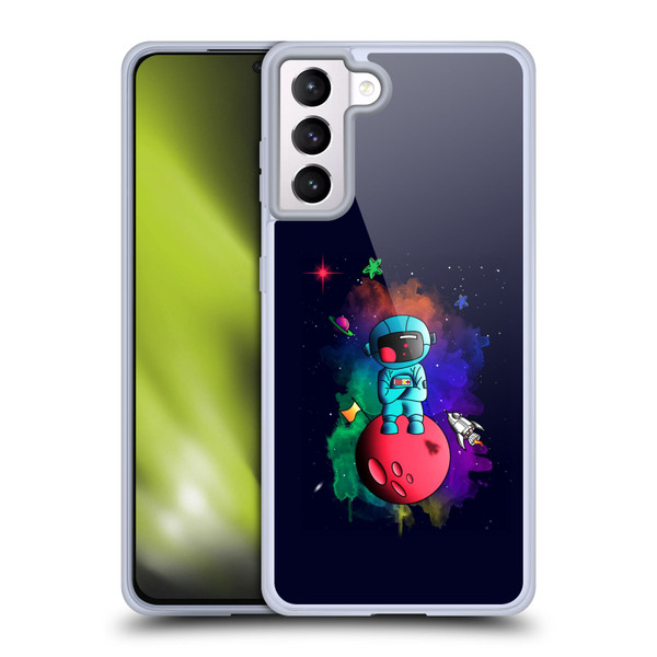 Mark Ashkenazi Various Graphics Space Celebration Soft Gel Case for Samsung Galaxy S21+ 5G