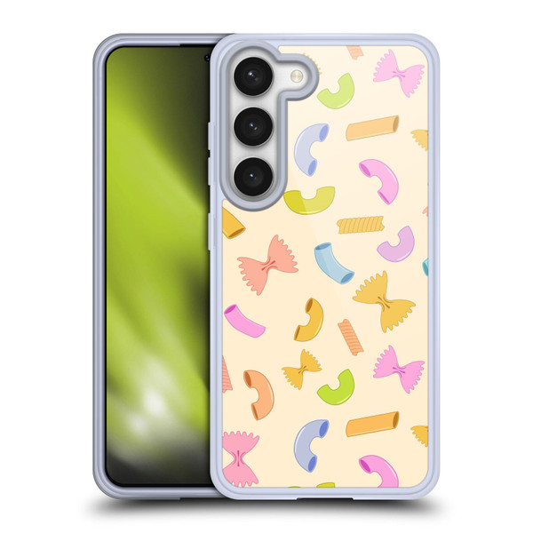PLdesign Food Patterns Macaroni Pasta Colored Soft Gel Case for Samsung Galaxy S23 5G