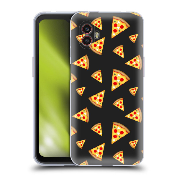 PLdesign Food Patterns Cool Fun Pizza Slices Black Soft Gel Case for Samsung Galaxy Xcover6 Pro/Pro2