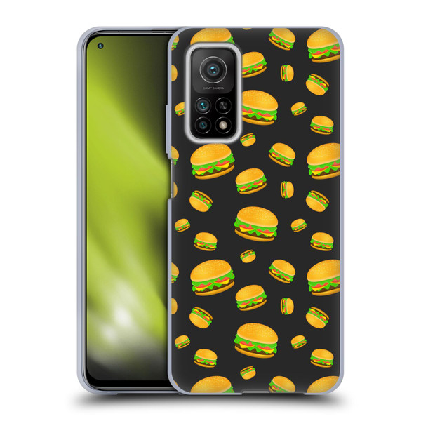 PLdesign Food Patterns Cool Fun Burger Soft Gel Case for Xiaomi Mi 10T 5G
