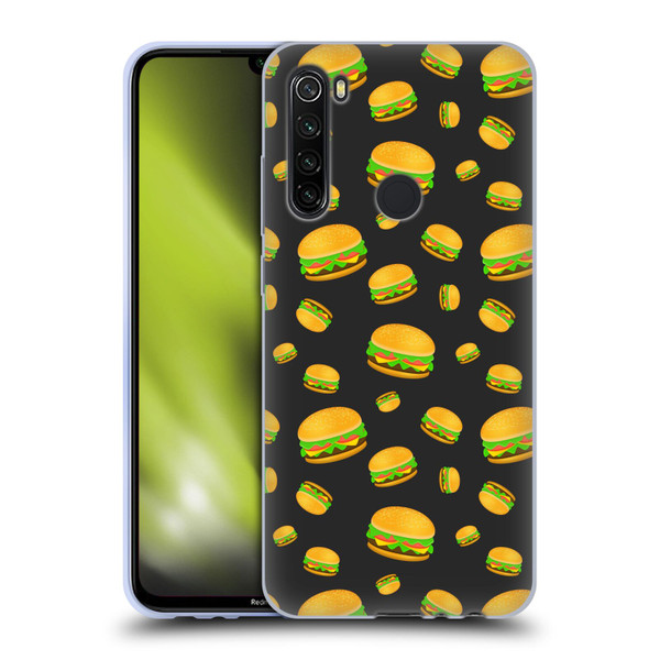 PLdesign Food Patterns Cool Fun Burger Soft Gel Case for Xiaomi Redmi Note 8T