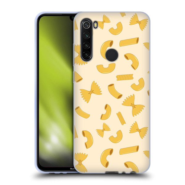 PLdesign Food Patterns Macaroni Pasta Gold Soft Gel Case for Xiaomi Redmi Note 8T