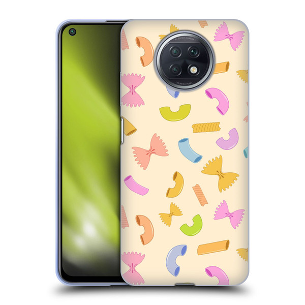 PLdesign Food Patterns Macaroni Pasta Colored Soft Gel Case for Xiaomi Redmi Note 9T 5G