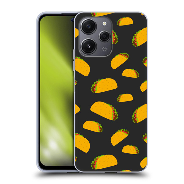 PLdesign Food Patterns Cool Fun Taco Soft Gel Case for Xiaomi Redmi 12