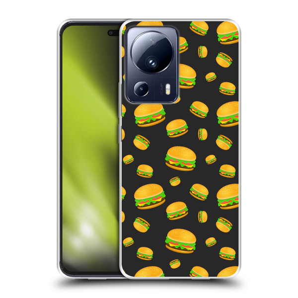 PLdesign Food Patterns Cool Fun Burger Soft Gel Case for Xiaomi 13 Lite 5G