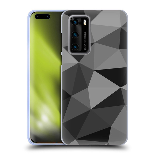 PLdesign Geometric Patterns Dark Gray Mesh Soft Gel Case for Huawei P40 5G