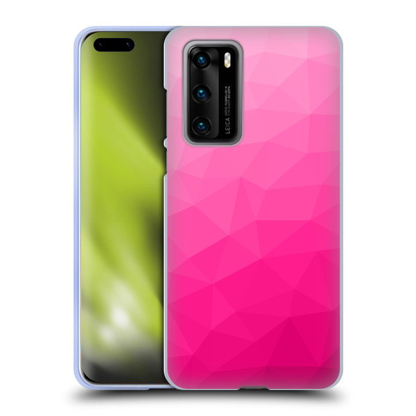 PLdesign Geometric Patterns Hot Pink Gradient Mesh Soft Gel Case for Huawei P40 5G