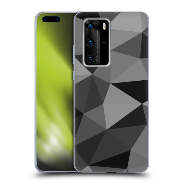 PLdesign Geometric Patterns Dark Gray Mesh Soft Gel Case for Huawei P40 Pro / P40 Pro Plus 5G