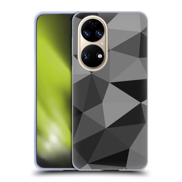 PLdesign Geometric Patterns Dark Gray Mesh Soft Gel Case for Huawei P50