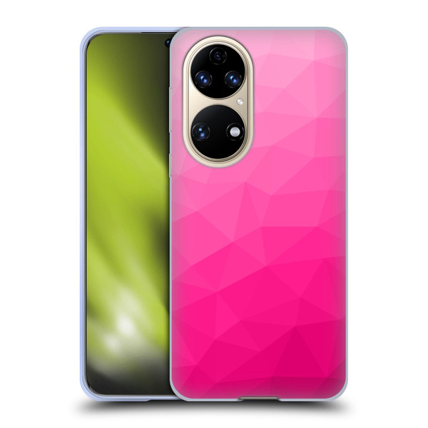 PLdesign Geometric Patterns Hot Pink Gradient Mesh Soft Gel Case for Huawei P50